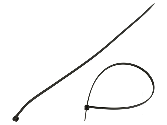 Kabelbinder; L: 300mm; W: 3,6mm; polyamide; 180N; zwart; 100st. Kabelbinder; L: 300mm; W: 3,6mm; polyamide; 180N; zwart; 100st.